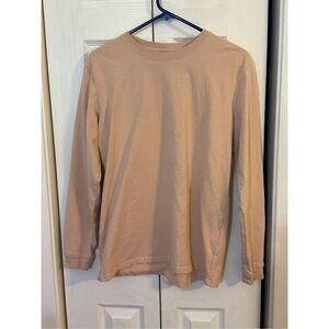 Carhartt Women's Loose Fit Heavyweight Long Sleeve Graphic T-Shirt Tan Medium